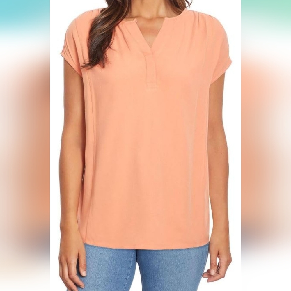 Nine West Ladies Summer Top, Shell Coral SMALL